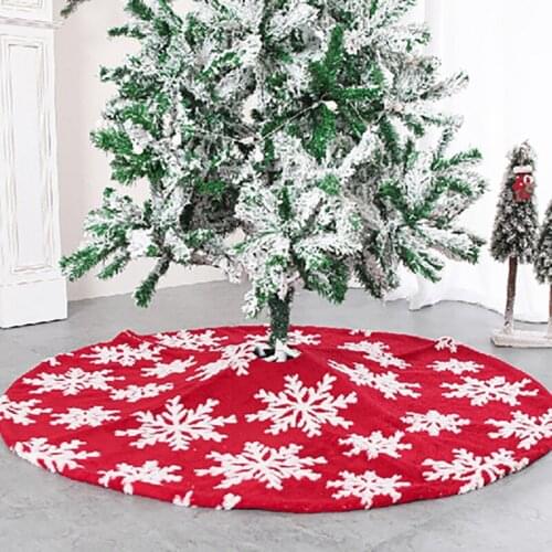 Christmas Tree Skirt - Snowflake Tree Skirt Xmas Tree Carpet for Christmas Decorations Indoor Outdoor