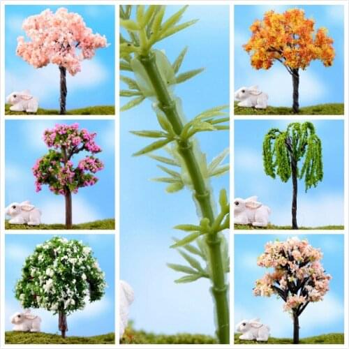 1Pcs/Set Mini Tree Fairy Garden Miniatures Micro Landscape Resin Crafts Bonsai Figurine Garden Terrarium Accessories