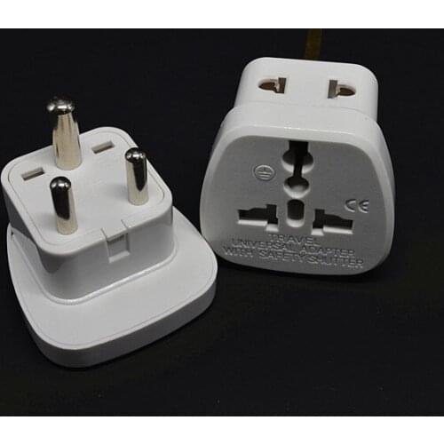 10pcs/lot 1to2 with safety gate Indonesia Sri Lanka conversion plug socket US/AU//UK/EU to Small South Africa Tourism converter
