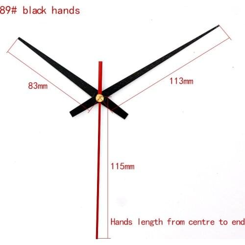 100sets Young Town White Axis Hands 89#black Metal Aluminum Hands Quartz Clock Accessory High quality DIY Clock kits