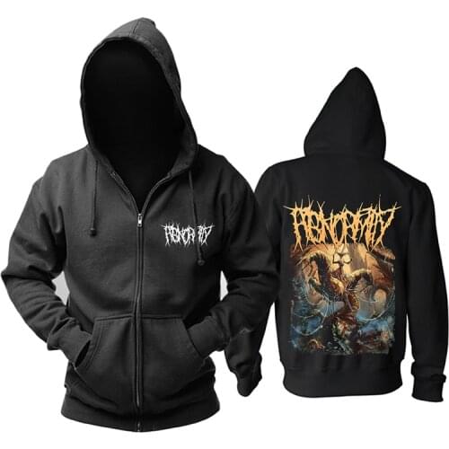 2 Designs ABNORMITY Zipper Sweatshirt Rock Death Demon Nice Soft Warm Hoodies Heavy Metal Punk Fleece Outerwear