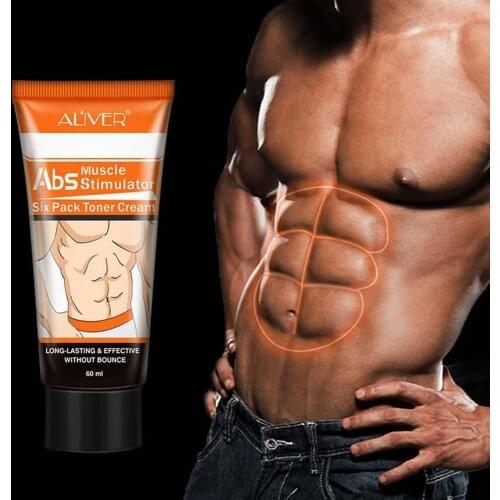 ALIVER Powerful Body Cream Hormones Men Muscle Strong Anti Cellulite Burning Cream Slimming Gel For Abdominals Muscle