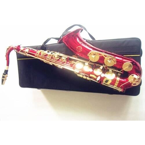 Bb Tenor Saxophone Sax Brass Body White Shell Keys Woodwind Instrument with Carry Case Gloves Sax Neck Straps