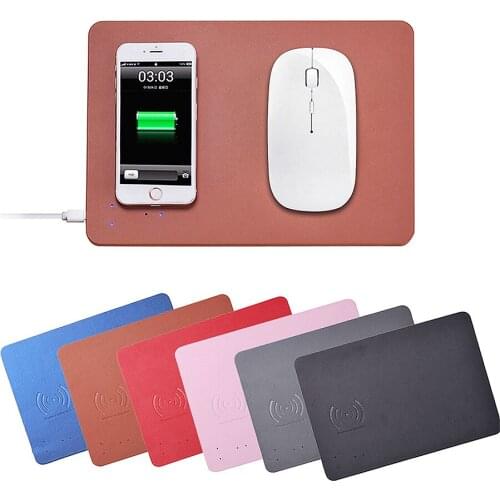 Erilles Qi Wireless Fast Charger Mouse Pad/Mat For iPhone 8 8 Plus for iPhone X for Samsung Galaxy S8/7 gaming mouse pad desk