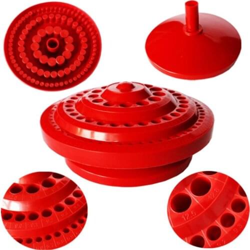 100pcs Hole Drill Bit Storage Case Holder Round Shape Hard Plastic Organizer N58C