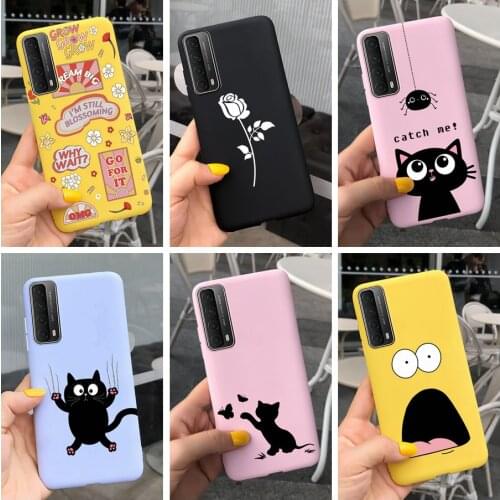For Huawei Y7a Case Cute Cartoon Soft TPU Back Cover For Huawei Y7a Y 7a Phone Cases HuaweiY7a Shockproof Coque Bumper 6.67 inch