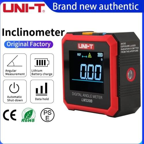 UNI-T LM320A LM320B Electronic Angle Meter Digital Protractor Magnetic Inclinometer Angle Tester Bevel Box Measuring Tools