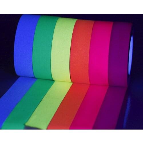 Fluorescent UV Tape Self Adhesive Glow Luminous Tape For Stage Party Floor Whiteboard Party Supplies Night Bar Decoration