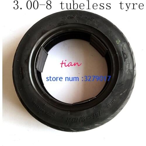 Good Quality 3.00-8 Tubeless Tire Fits for Scooter ,Gas and Electric Scooters Warehouse Vehicles Mini Motorcycle Moped 8" Rim