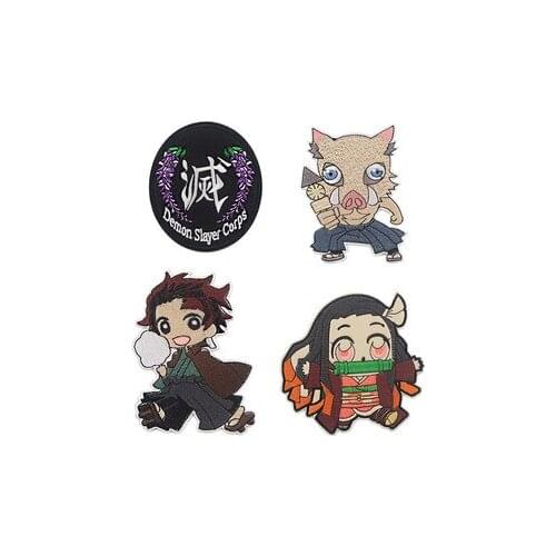 IVYYE Kimetsu no Yaiba Fashion Anime Cloth Patch Cartoon Patches Decoration Clothes Stickers DIY Handmade sticker Gifts