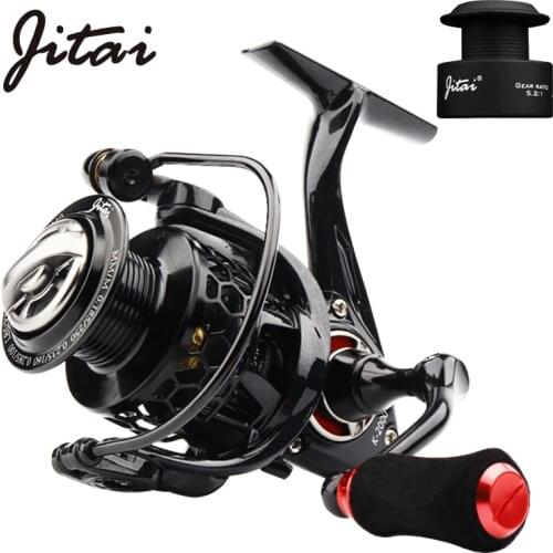 JITAI Spinning Reel with Free Spool Lightweight CNC Aluminum Spool 10+1BBs Coil Saltwater Wheels Carp Fishing Reels Carretilha