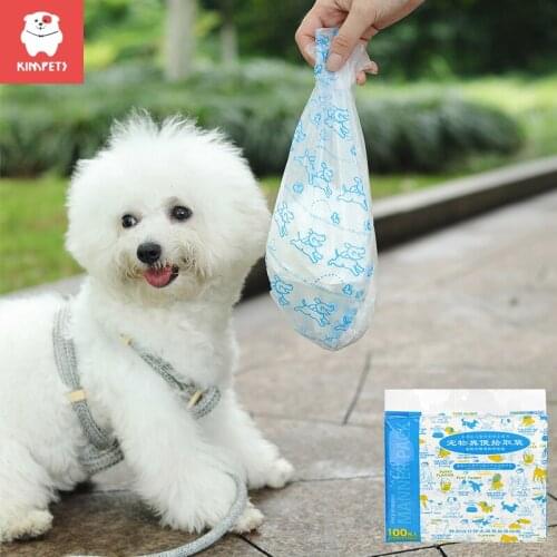 KIMPETS Hot Sale Degradable Water-Soluble Thickened Large Poop Picking Garbage Bag The Dog Out For Walking Portable Poop Bag