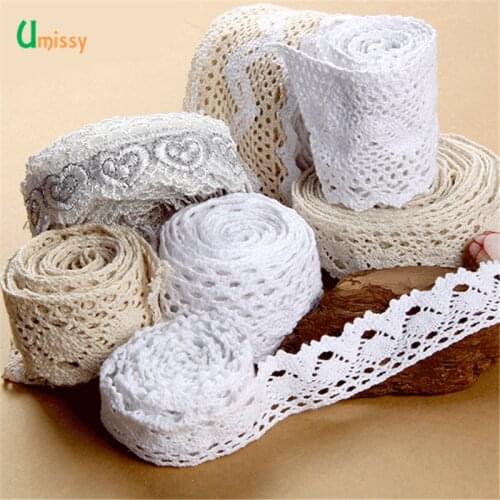1meter 100% Cotton Lace Fabric Embroidered Trim Crocheted Lace Fabric Ribbon Handmade Sewing Accessaories