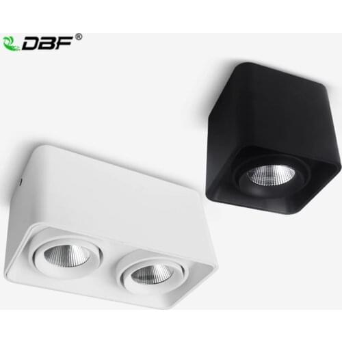 [DBF]Square COB LED Dimmable Downlights 10W 12W 20W 24W Surface Mounted LED Ceiling Lamps Spot Light LED Downlights AC85V-265V