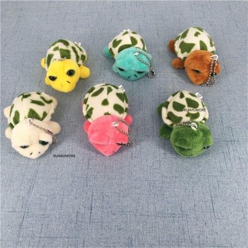 Small Size Mix Colors, 4-9CM Tortoise Plush Toy , Keychain Cotton Stuffed Doll