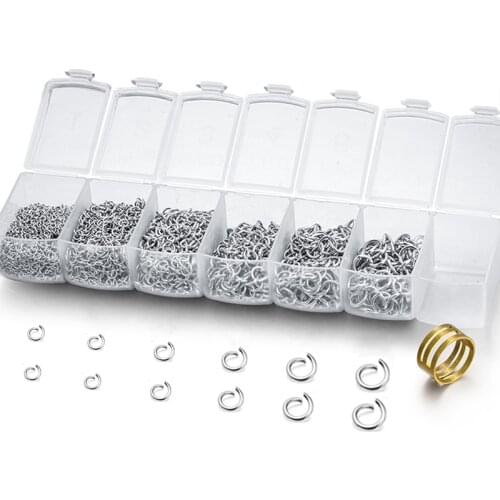 Stainless Steel Split Ring Jump Rings Box Set For DIY Jewelry Making Accessories Material Necklace Bracelet Handmade Tool Sets