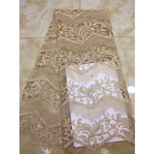 Nigerian french net Lace YG-418 Embroidered Cord Lace Fabric with embroidered tulle lace fabric for bridal dress