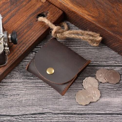 2021 European and American new fashion leather mini coin purse creative retro key case coin loose wallet