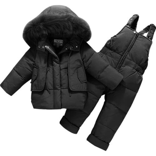 New Style Baby down Jacket Set Baby Winter Thicken Suit Short Boy Girls down Coat