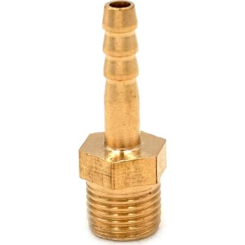 LOT 5 Hose Barb I/D 4mm x 1/8" BSP Male Thread Brass coupler Splicer Connector fitting for Fuel Gas Water