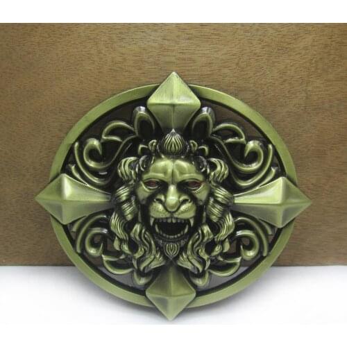 BuckleClub cross lion head belt buckle western cowboy jeans gift belt buckle FP-03414-1 Luxurious belt buckle drop shipping