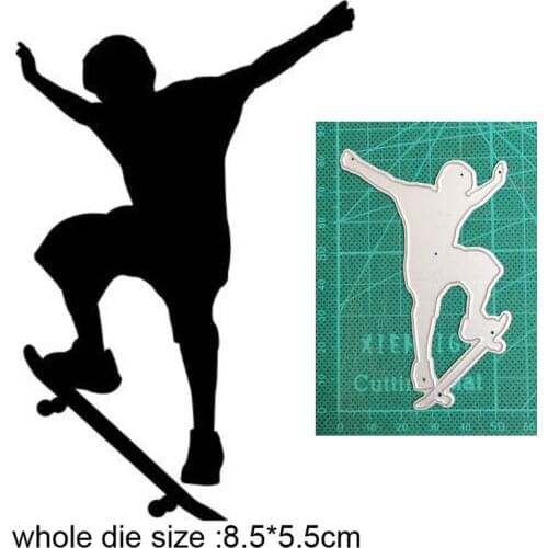Craft dies Boy Skateboarding Metal Cutting Dies Stencils dies For DIY Scrapbooking dies Paper Craft Embossing Dies Cuts New 2021