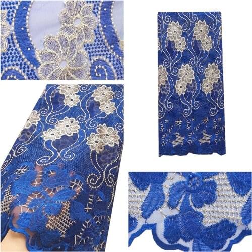Swiss Lace Materials African Lace Fabric 2019 Royal Blue Nigerian Cord Lace Fabric 2019 High Quality Lace Net Indian Lace Fabric