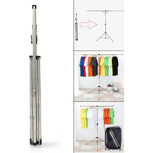 Foldable Clothes Drying Rack Stainless Steel Adjustable Garment Clothing Hanger for Indoor Outdoor Hangers Storage Organizer