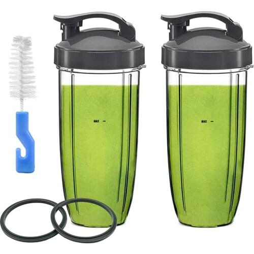 Replacement Cups 32 Oz with Lids for Original NutriBullet Blender Pro 900W 600W for Nutri Blade Replacement Parts