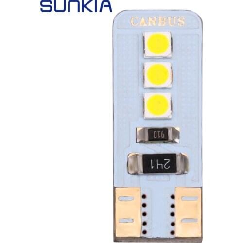 SUNKIA 1Pcs Bright Ultrathin T10 194 168 W5W LED CANBUS Interior Lighting LED Replacement Bulb Parking Light 12V 3030 6SMD
