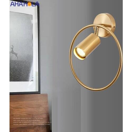 Indoor Lighting LED Modern Wall Lamp for Living Room Bedside Aside Corridor AC 85-265V Black Gold Wall Lights for Home Lampara
