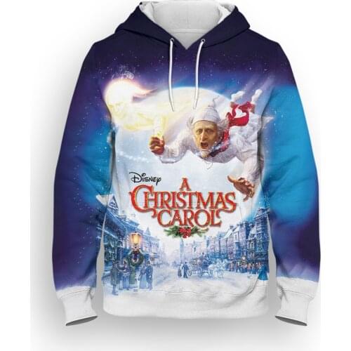 Hoodies Women Cartoon Anime 3D Print A Christmas Carol Children Clothes Streetwear Oversized Mens Sweatshirts