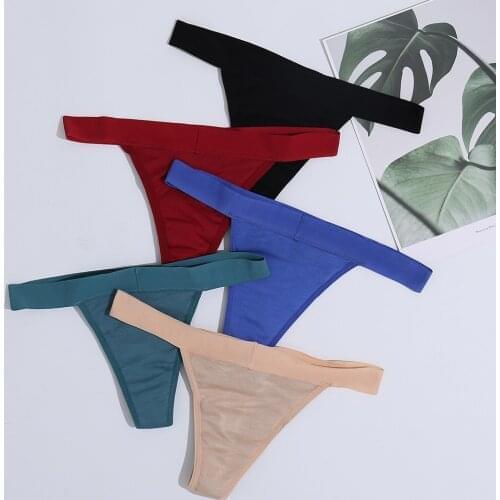 3pcs Womens Panties Underwear Sexy Seamless Sports Female Soft High Quality T-back G-string Thongs For Woman 5 Colors S-4XL