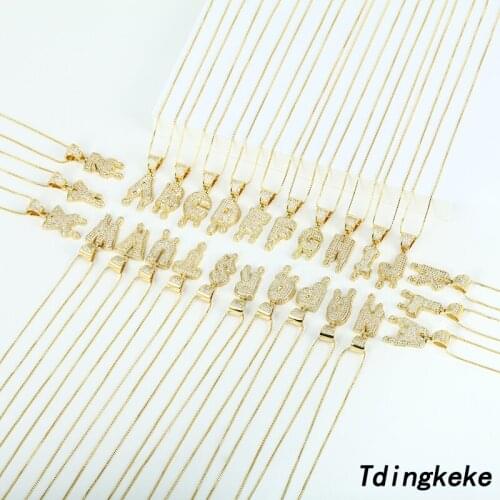 Creativity womens gold letter alphabet pendant necklace A-Z diy name necklace unique intial punk necklace dropshipping