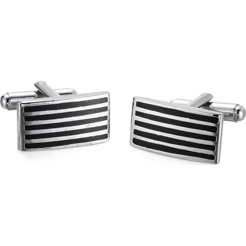 White striped Cufflinks French shirt groom wedding clothing accessories, 1 pairs of free delivery