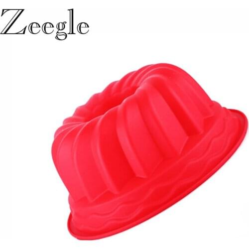 Zeegle Creative DIY Big Kouglof Angel Cake Molds Silicone Cake Mold Big Round Hallow Cake Mould Decorating Tools