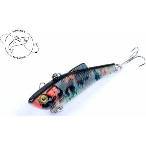 1Piece 7cm 6.6g Wobblers VIB Fishing Bait Lures With 2 Treble Hooks Sinking Crankbait Isca Artificial Fishing Tackle Pesca
