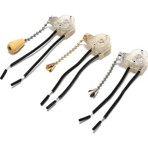 1PC DIY Lighting,Voltage Universal Home Ceiling Fan Lamp Pull Switch Wall Light Replacement Pull Chain Cord Switch 3A/220V-250V