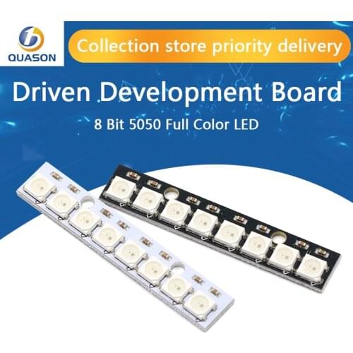10pcs 8Bits 8 Channel WS2812b 5050 RGB LED Lights Built-in Full Color-Driven Development Board