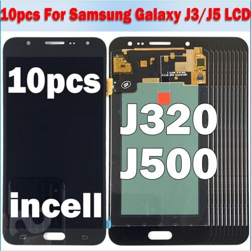 10 Piece/lot incell LCD For Samsung Galaxy J500 lcd J5 2015 J500Y J500M J500F LCD Display Touch Screen Digitizer Adjust LCD
