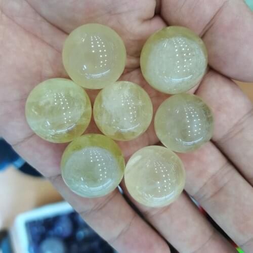 10pcs 20mm Natural Yellow Quartz Crystal Ball Citrine Crystal Sphere Balls Healing Home Decoration Natural Quartz Crystals