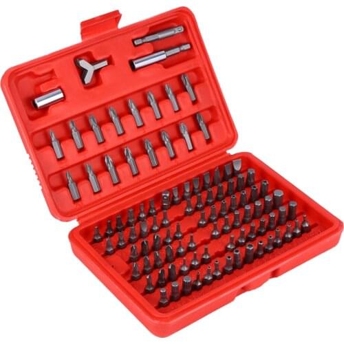 100pcs Security Hex Bit Tool Set Torx Hex Drill Star Spanner Screw Driver Tri-wing Torx Spanner Hex Fasteners Screwdriver Bit