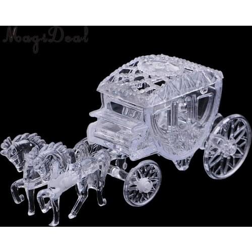 12 Pieces Crystal Horse Carriage Candy Gift Boxes Party Favor Baby Shower