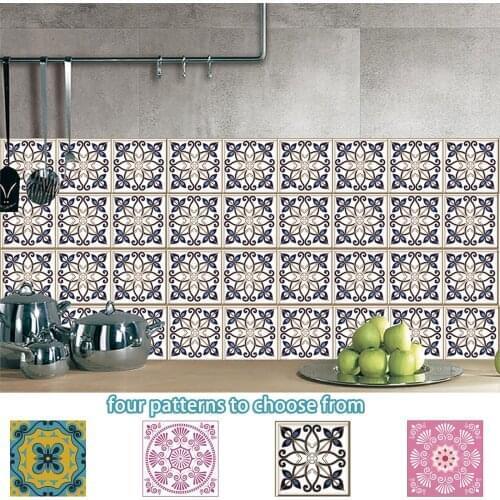 15pc Kitchen Bathroom Waterproof self-adhesive Wall Stickers Diy Washroom Home Decoration European Wall Art Decals Tile stickers
