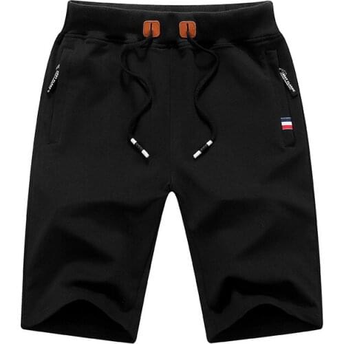 2021 Mens Fashion Drawstring Casual Zipper Pocket Shorts Pure Color Simple Style Loose Running Large Size Sweatpants For Mens