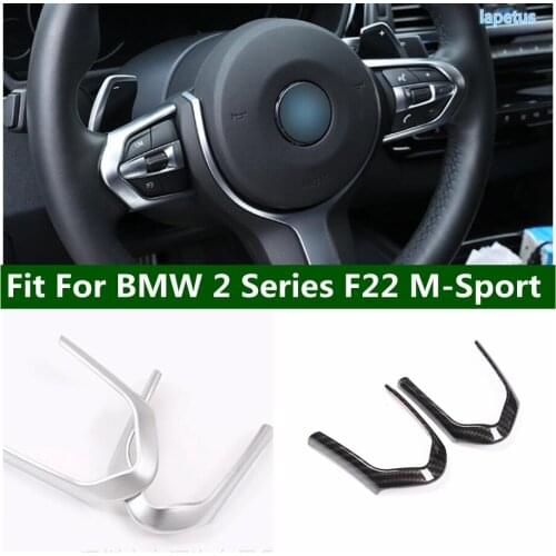 Lapetus Accessorie For BMW 2 Series F22 M-Sport ABS Front Steering Wheel Decoration Frame Cover Trim 2 PCS / 2 Color For Choice