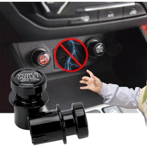 LEEPEE 2 Piece/set Car Charger Cigarette Lighter Plug Car Cigarette Lighter Dust Cover Anti-shock for Child Kinds Car-styling