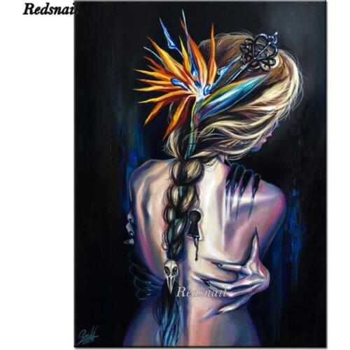 Skull Gothic women,Full,Square,round,diy,Diamond painting Custom photo, mosaic full embroidery,Halloween gift,Home decor EE1306