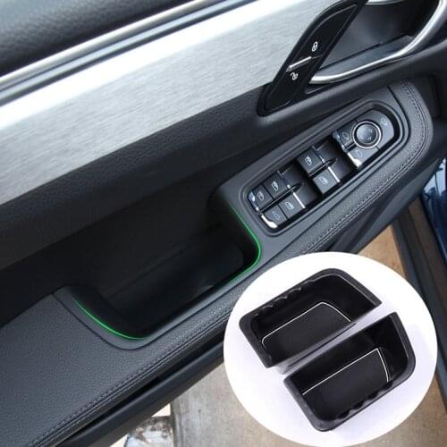 For Porsche Macan 2014-2020 Front Inner Door Armrest Storage Box Container Holder Car Accessories