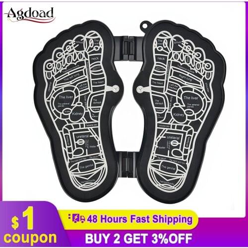 Electric EMS Foot Massager Pad Foldable Foot Massage Mat Feet Muscle Stimulator Blood Circulation Health Care Relieve Pain